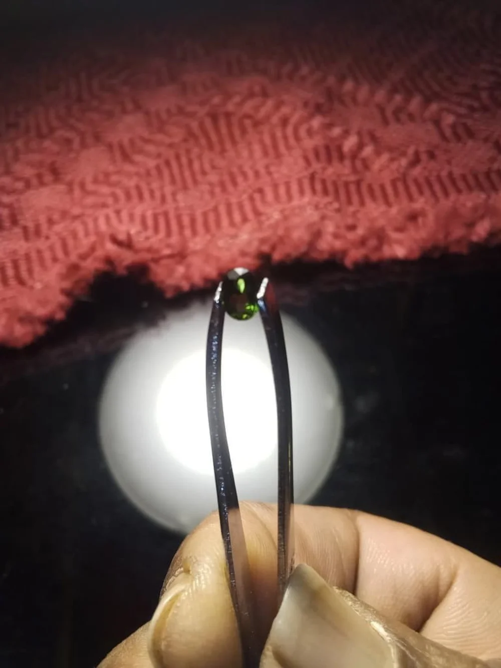 RARE Natural .30ct VS Oval Deep Green Chrome Tourmaline
